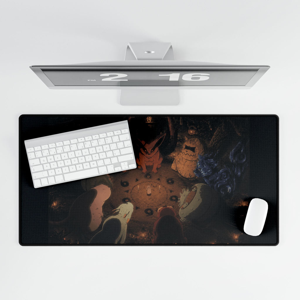 Tailed Beasts Gathering Desk Mat — Anime Extended Gaming Mouse Pad | Dark Mystical