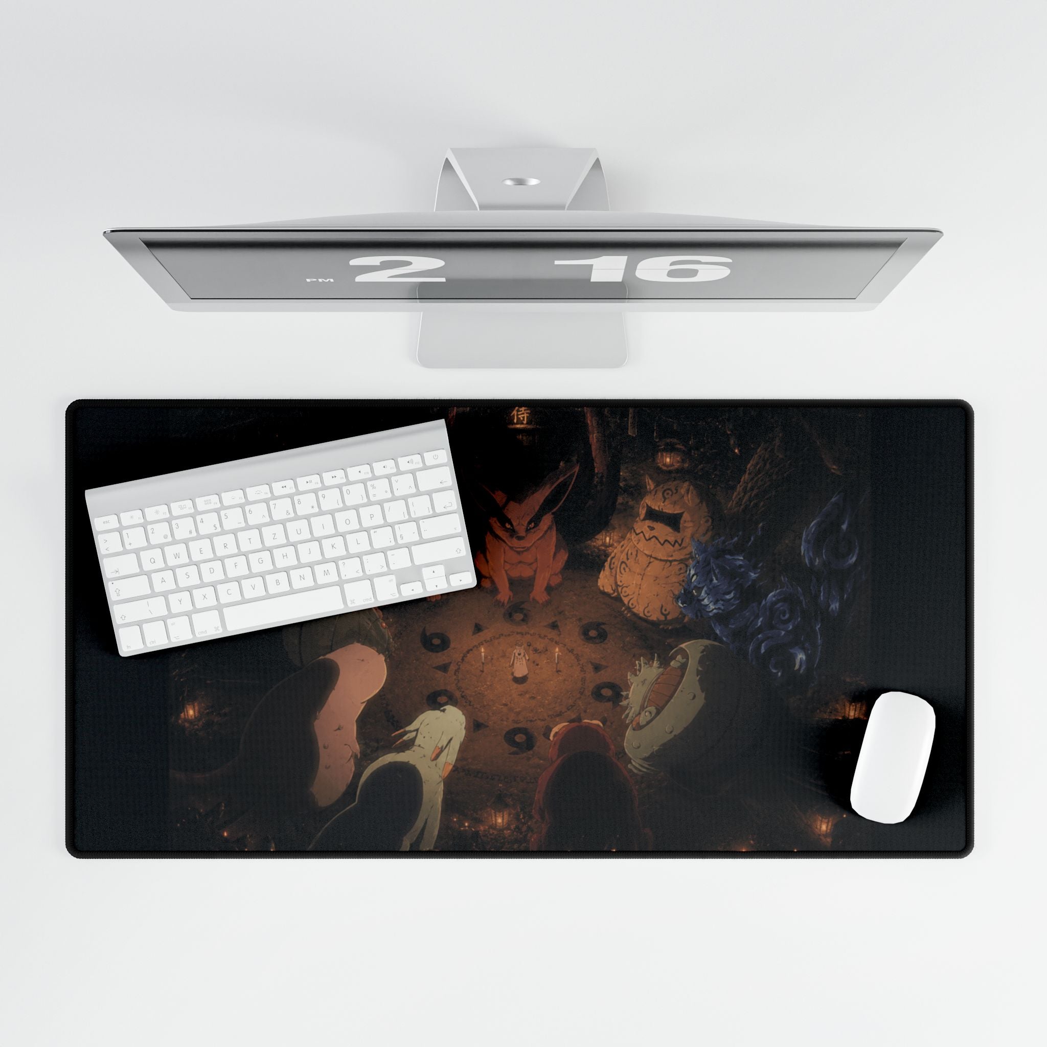 Tailed Beasts Gathering Desk Mat — Anime Extended Gaming Mouse Pad | Dark Mystical