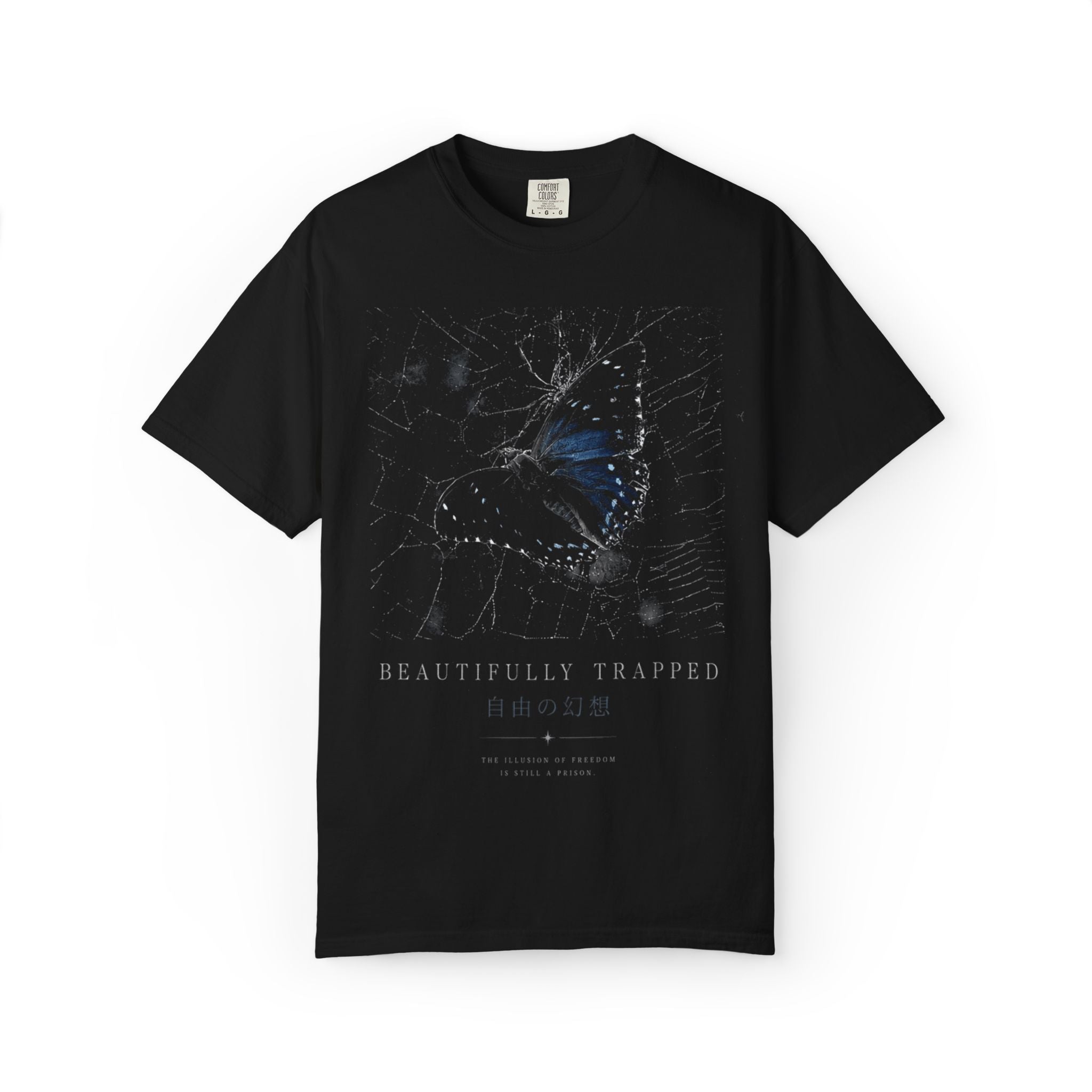 “Beautifully Trapped” Butterfly Graphic T-Shirt