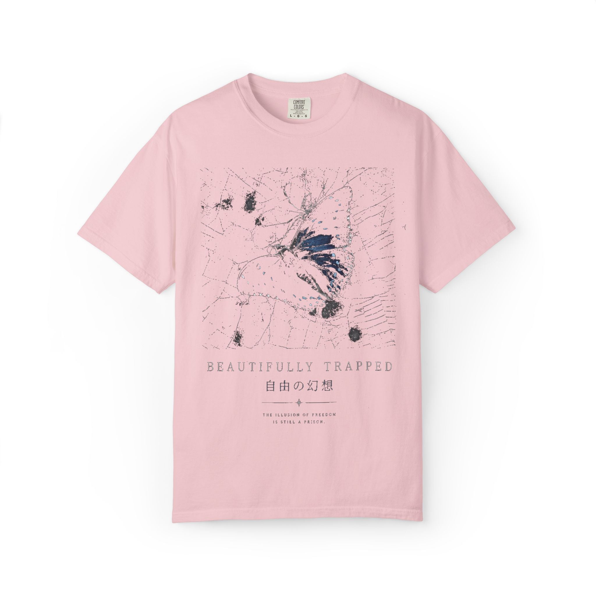 “Beautifully Trapped” Butterfly Graphic T-Shirt